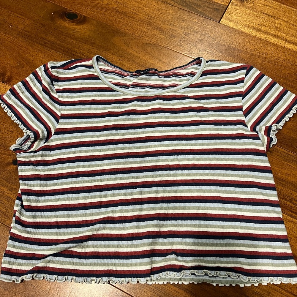 Striped Cropped Tee